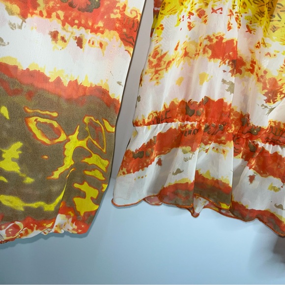 Cold Shoulder Split Open Back Blouse sz M - Picture 5 of 13